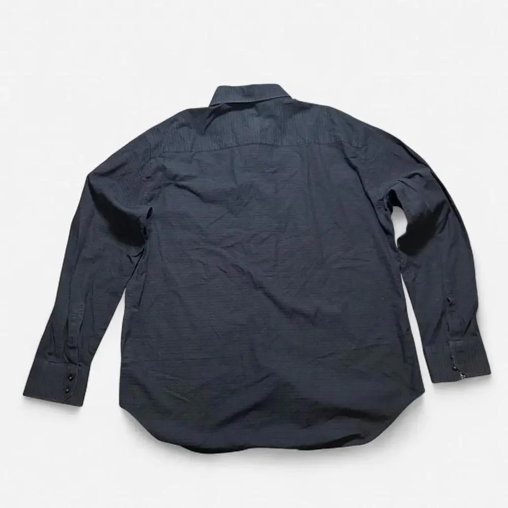 Robert Graham Black Embroider‎ Stitch Pattern Button Up Size 2XL